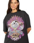 The Billabong Womens Natural Mystic T-Shirt in Off Black