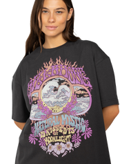 The Billabong Womens Natural Mystic T-Shirt in Off Black