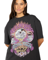 The Billabong Womens Natural Mystic T-Shirt in Off Black