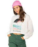 The Billabong Womens Find Your Coast Long Sleeve T-Shirt in Salt Crystal