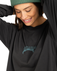 The Billabong Womens Still Karma T-Shirt in Off Black