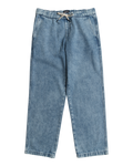 The Billabong Mens Larry Elastic Denim Trousers in Washed Blue