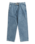 The Billabong Mens Larry Elastic Denim Trousers in Washed Blue