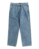 The Billabong Mens Larry Elastic Denim Trousers in Washed Blue