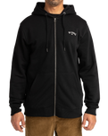 The Billabong Mens Arch Zip Hoodie in Black