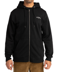 The Billabong Mens Arch Zip Hoodie in Black