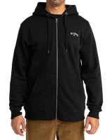 The Billabong Mens Arch Zip Hoodie in Black