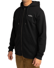 The Billabong Mens Arch Zip Hoodie in Black