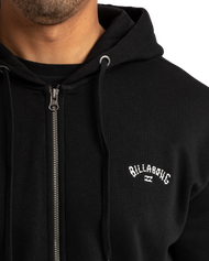 The Billabong Mens Arch Zip Hoodie in Black