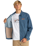 The Billabong Mens Bad Dog Jacket in Ocean Wash