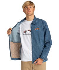 The Billabong Mens Bad Dog Jacket in Ocean Wash