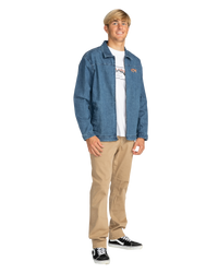 The Billabong Mens Bad Dog Jacket in Ocean Wash