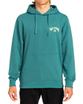 The Billabong Mens Arch Wave Hoodie in Teal