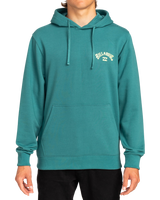 The Billabong Mens Arch Wave Hoodie in Teal