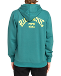 The Billabong Mens Arch Wave Hoodie in Teal