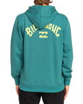 The Billabong Mens Arch Wave Hoodie in Teal