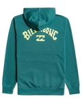 The Billabong Mens Arch Wave Hoodie in Teal