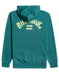 The Billabong Mens Arch Wave Hoodie in Teal