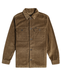 The Billabong Mens Wildwood Corduroy Overshirt in Otter