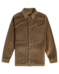 The Billabong Mens Wildwood Corduroy Overshirt in Otter