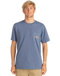 The Billabong Mens Stacked Arch T-Shirt in Slate Blue