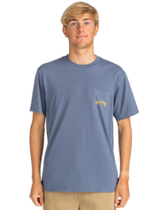 The Billabong Mens Stacked Arch T-Shirt in Slate Blue