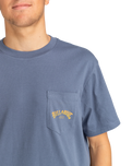 The Billabong Mens Stacked Arch T-Shirt in Slate Blue