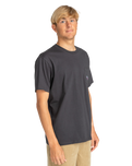 The Billabong Mens Stacked Arch T-Shirt in Washed Black