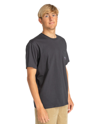 The Billabong Mens Stacked Arch T-Shirt in Washed Black