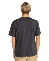 The Billabong Mens Stacked Arch T-Shirt in Washed Black