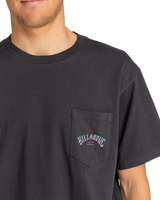 The Billabong Mens Stacked Arch T-Shirt in Washed Black