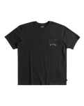 The Billabong Mens Stacked Arch T-Shirt in Washed Black