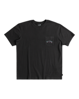 The Billabong Mens Stacked Arch T-Shirt in Washed Black