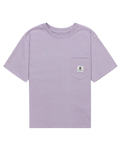 The Element Womens Basic Pocket Label T-Shirt in Lavender Grey