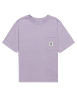 The Element Womens Basic Pocket Label T-Shirt in Lavender Grey