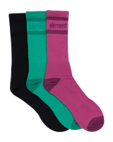 The Element Mens Clearsight 3.0 3 Pack Socks in Multi