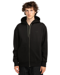 The Element Mens Rain Cornell Zip Hoodie in Flint Black