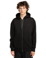 The Element Mens Rain Cornell Zip Hoodie in Flint Black