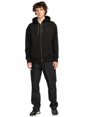 The Element Mens Rain Cornell Zip Hoodie in Flint Black