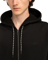 The Element Mens Rain Cornell Zip Hoodie in Flint Black