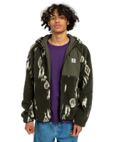 The Element Mens Wolfe Reversible Hooded Fleece Jacket in Geo