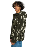 The Element Mens Wolfe Reversible Hooded Fleece Jacket in Geo