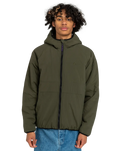 The Element Mens Wolfe Reversible Hooded Fleece Jacket in Geo