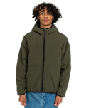 The Element Mens Wolfe Reversible Hooded Fleece Jacket in Geo