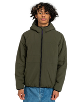 The Element Mens Wolfe Reversible Hooded Fleece Jacket in Geo