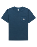 The Element Mens Basic Pocket Pigment T-Shirt in Midnight Navy