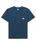 The Element Mens Basic Pocket Pigment T-Shirt in Midnight Navy