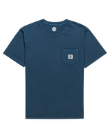 The Element Mens Basic Pocket Pigment T-Shirt in Midnight Navy