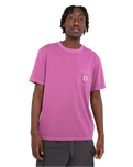 The Element Mens Basic Pocket T-Shirt in Deep Orchid