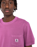 The Element Mens Basic Pocket T-Shirt in Deep Orchid